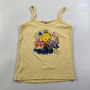 Looney Tunes Women’s Juniors Size Small Top Tweety Bird Hip Chick
